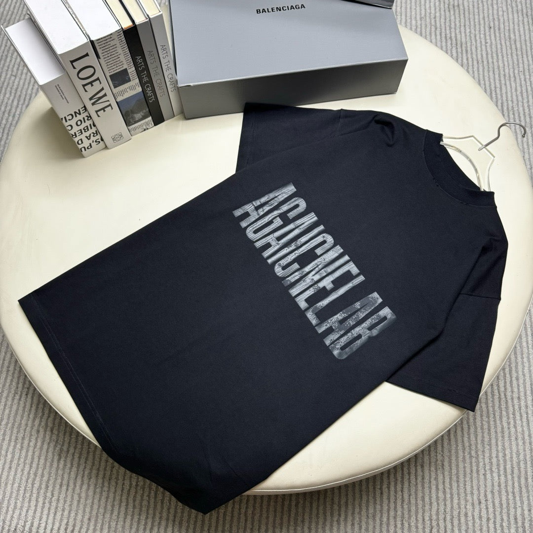 BALENCIAGA MEN'S AGAICNELAB T-SHIRT OVERSIZED FIT IN BLACK